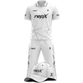 RepX White Black Cricket Kit | Custom Cricket Team Uniform | Premium Cricket Jersey & Trousers