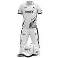 RepX White Black Cricket Kit | Custom Cricket Team Uniform | Premium Cricket Jersey & Trousers