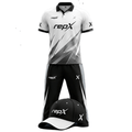 RepX White Black Cricket Kit | Custom Cricket Team Uniform | Premium Cricket Jersey & Trousers