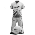RepX White Black Cricket Kit | Custom Cricket Team Uniform | Premium Cricket Jersey & Trousers