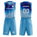 Custom Basketball Uniform Set – Blue Sublimated Jersey & Shorts