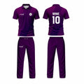 Custom Cricket Uniform Set – Purple Sublimated Jersey & Trousers