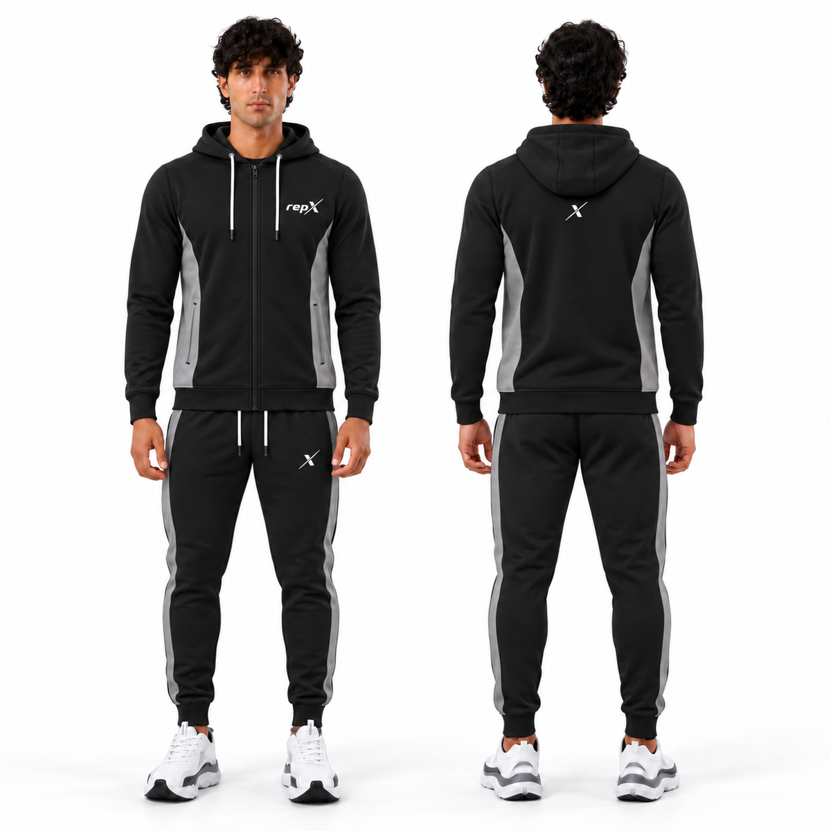 Repx Premium Panelled Tracksuit  - Black